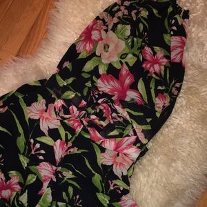 Floral Backless Halter Neck Romper